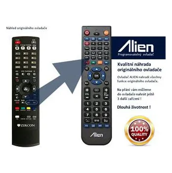Dálkový ovladač Dálkový ovladač ALIEN Zircon Starline, Skyline náhrada