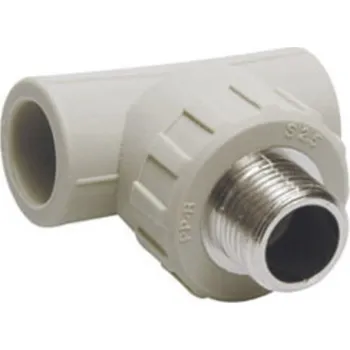 Vodovodní potrubí Geos agt PPR T kus s MS zástřikem vnější závit průměr 20x1/2"x20mm PPR422012