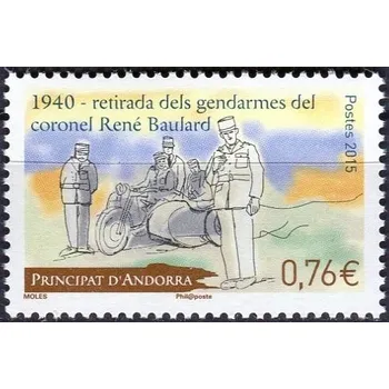 Poštovní známka Post France (2015) MiNr. 787 ** - Andora (Fr.) - 75. výročí odchodu francouzských policejních sil z Andory