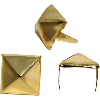 ozdoby zlaté pyramidy 15 mm x 15 mm - 100 kusů