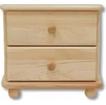 Noční stolek SN 108 borovice masiv -2 zásuvky
