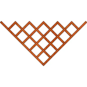 Opora na rostlinu Ozdobná dřevěná mřížka na zeď - vějíř 100x100 (Ozdobná dřevěná mřížka na zeď - vějíř 100x100)