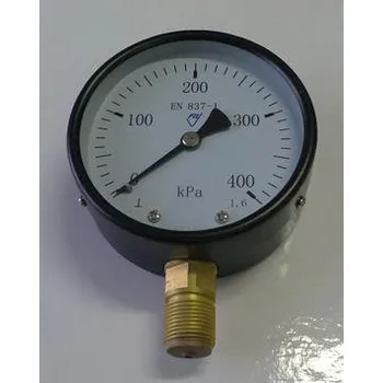 Manometr - tlakoměr typ 312 - 100mm M20x1,5 " Radiál - spodní vývod 0-400 kPa