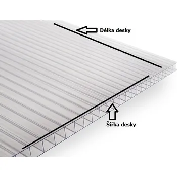 Průsvitná krytina Makrolonová deska 6 mm 2,0 x 1,05 m, čirý (Krytina polykarbonát - makrolon)