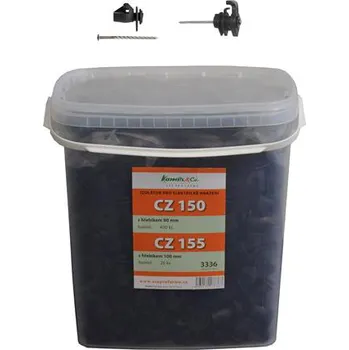 Ohradník Izolátor CZ 150 400 ks + 20 ks CZ 155 v kbelíku (Izolátor pro elektrické ohradníky )