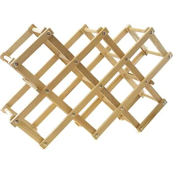 Stojan na víno Fortel Dřevěný regál na víno pro 10 lahví