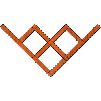 Opora na rostlinu Ozdobná dřevěná mřížka na zeď - vějíř 50x50 (Ozdobná dřevěná mřížka na zeď - vějíř 50x50)