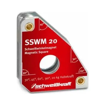 Příslušenství ke svářečce Permanentní svařovací úhlový magnet SSWM 20, úhlový magnet pro úhly 30