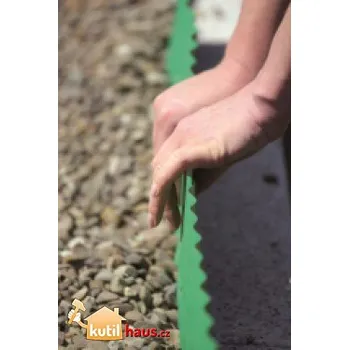 Zahradní obrubník Zahradní obrubník lem trávníku krajnice obruba plastová 15cm x 9m - zelená