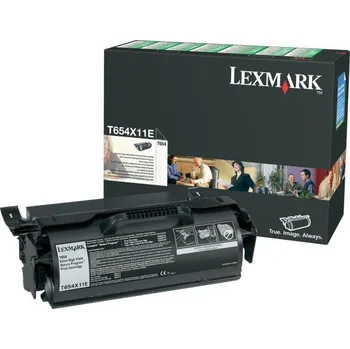 Toner Lexmark T654, black, T654X11E, 36000s, return, high capacity, originál