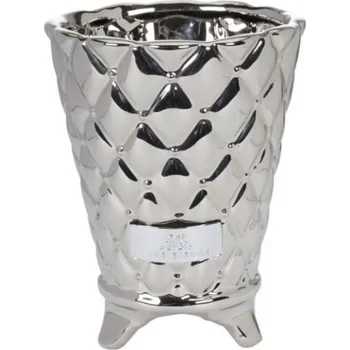 Obal na květináč Lene Bjerre keramický obal na květináč Precious stříbrný střední