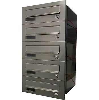 Poštovní schránka 3MH s.r.o. Poštovní schránka rovná k zazdění do sloupku NEREZ 5x Varianta: základní