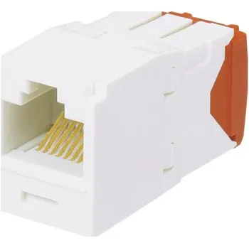 Patch panel CJ5E88TGIW Modul MINI-COM TX UTP, RJ45, kat. 5E, šedobílý