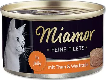Krmivo pro kočku Miamor Fine Filets konzerva tuňák/křepelčí vejce 100 g