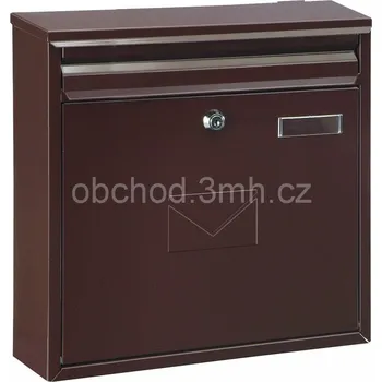 Poštovní schránka Poštovní schránka TERAMO 360×320×80 v sestavě na stěnu Barva: Hnědá