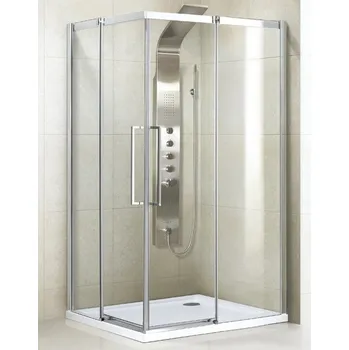 Aquatek ADMIRAL R14 Chrom Luxusní sprchová zástěna obdélníková 100x80cm , sklo 8mm
