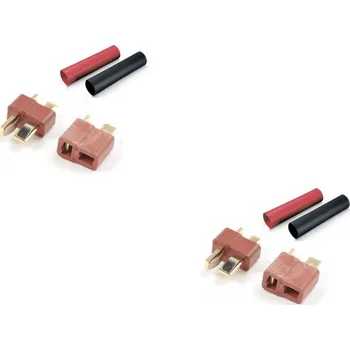 RC vybavení Konektor Deans se smrťovacími bužírkami (2 páry)