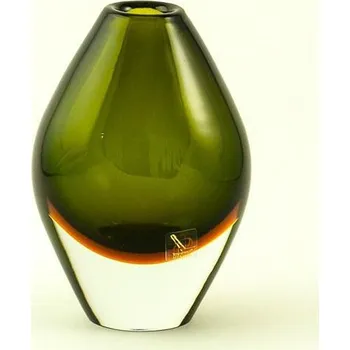 Váza Skleněná váza Oliva Verde 17 cm