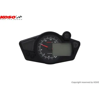 Tachometr Digitální tachometr KOSO RX1N GP černý/bílé podsvícení