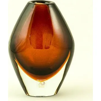 Váza Skleněná váza Oliva Rosso 17 cm