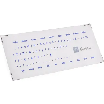 České přelepky, modré, průhledné