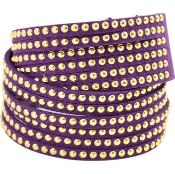 Náramek Dvojitý náramek s kamínky 26ss004-33 - fialový