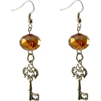 Náušnice Náušnice s filigránů 22bm002-40 - hnědé s figurkami