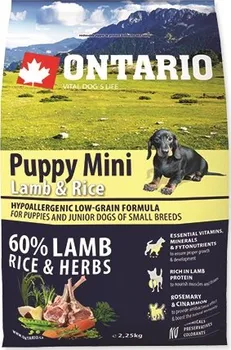 Krmivo pro psa Ontario Puppy Mini Lamb/Rice