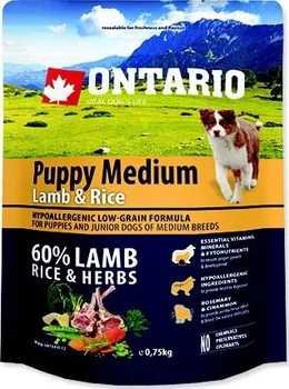 Krmivo pro psa Ontario Puppy Medium Lamb/Rice