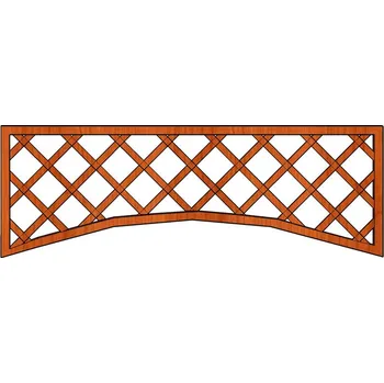 Opora na rostlinu Ozdobná dřevěná mříž Cecílie 180x65 (Ozdobná dřevěná mříž Cecílie 180x65)