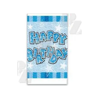Stolování Ubrus igelitový Párty 130x180cm Happy modrý, Stil