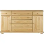 KD150 dřevěná komoda z masivní borovice Drewmax (Kvalitní nábytek z borovicového masivu)