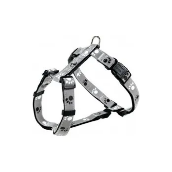 Postroj pro psa Reflexní postroj stříbrný s tlapkami 30-40cm×15mm