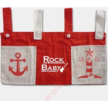 Příslušenství pro dětskou postel a kolébku Kapsář na postýlku - Kotva, maják (červený) KAP60-05