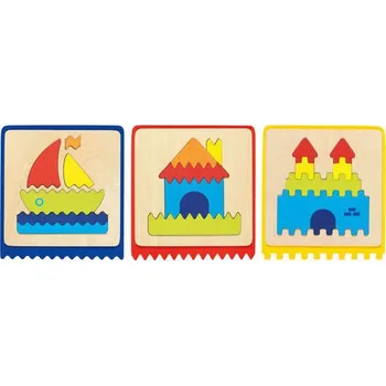 Goki didaktická hmatová hra puzzle 22 dílků