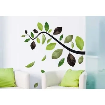 Samolepící dekorace Samolepící dekorace na zeď Leaves 57114 / Samolepka na zeď Crearreda (70 x 100 cm)