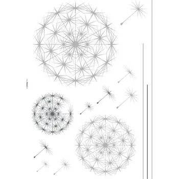 Samolepící dekorace Samolepicí dekorace na zeď s metalickým efektem 17713 / Dekorační nálepky Dandelion Freestyle (70 x 100 cm) Komar