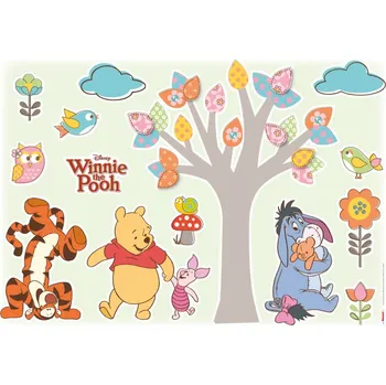 Samolepící dekorace Samolepicí dekorace na zeď Medvídek Pú a jeho kamarádi 14014 / Dekorační nálepky Freestyle (50 x 70 cm) Komar