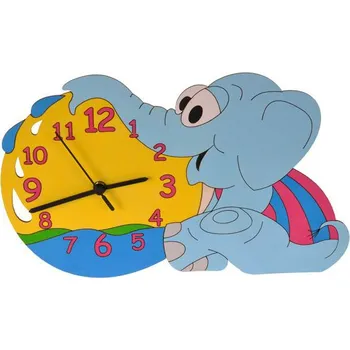 Hodiny DoDo Dětské dřevěné hodiny slůně