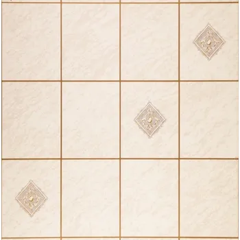 Tapeta Stěnový obklad Ceramics imitace kachliček krémově béžová 270-0151 šířka 67,5 cm, metráž / vinylový koupelnový a kuchyňský stěnový obklad 2700151 D-c-fix