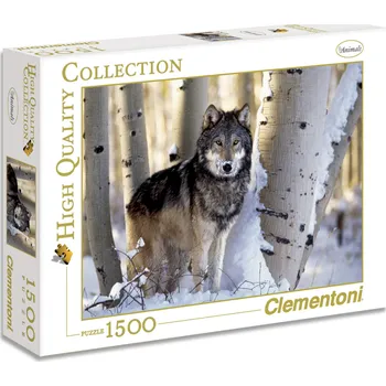 Puzzle Clementoni Puzzle Vlk v zimě 1500 dílků