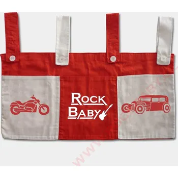 Příslušenství pro dětskou postel a kolébku Kapsář na postýlku - Motorka, Hot Rod auto (červen KAP60-07