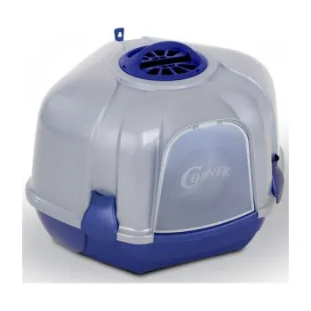 Toaleta pro kočku WC MEGA CORNER kryté vč. dvíře, lopatky a filtru 52 x 59,5 x 45 cm