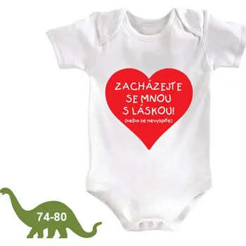 Kojenecké oblečení Body Zacházejte se mnou s láskou - 74-80