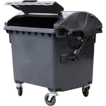 Železářství Plastové kontejnery 1100 l víko ve víku černý (Popelnice)