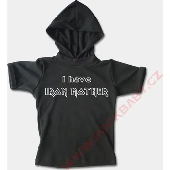 Chlapecké tričko Dětské tričko s kapucí, krátký rukáv - Iron mother TKK-13