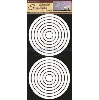 Samolepící dekorace Samolepící dekorace na zeď (69 x 32cm) Room Decor kruhy bílé 1331