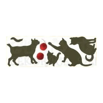 Samolepící dekorace Samolepicí dekorace na zeď 35x100cm Crearreda Cats 58251