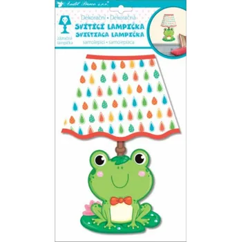 Samolepící dekorace Dětská samolepicí svítící LED lampička na zeď Žabka 10520 Room Decor 27 cm