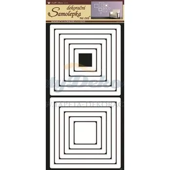 Samolepící dekorace Samolepící dekorace na zeď (69 x 32cm) Room Decor čtverce bílé 1332
